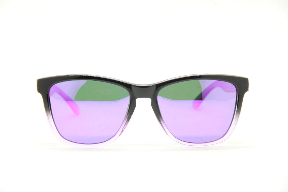 BLACK FRIDAY SPECIALS ANY 2 FOR $99 BOOZEFACE II GLOSS BLACK FADE LIGHT PURPLE PURPLE POLARIZED SUNGLASSES