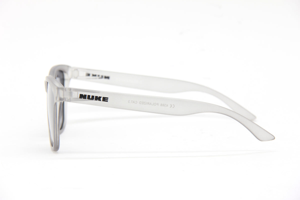 BOOZEFACE II FROSTED GREY BLACK POLARIZED SUNGLASSES