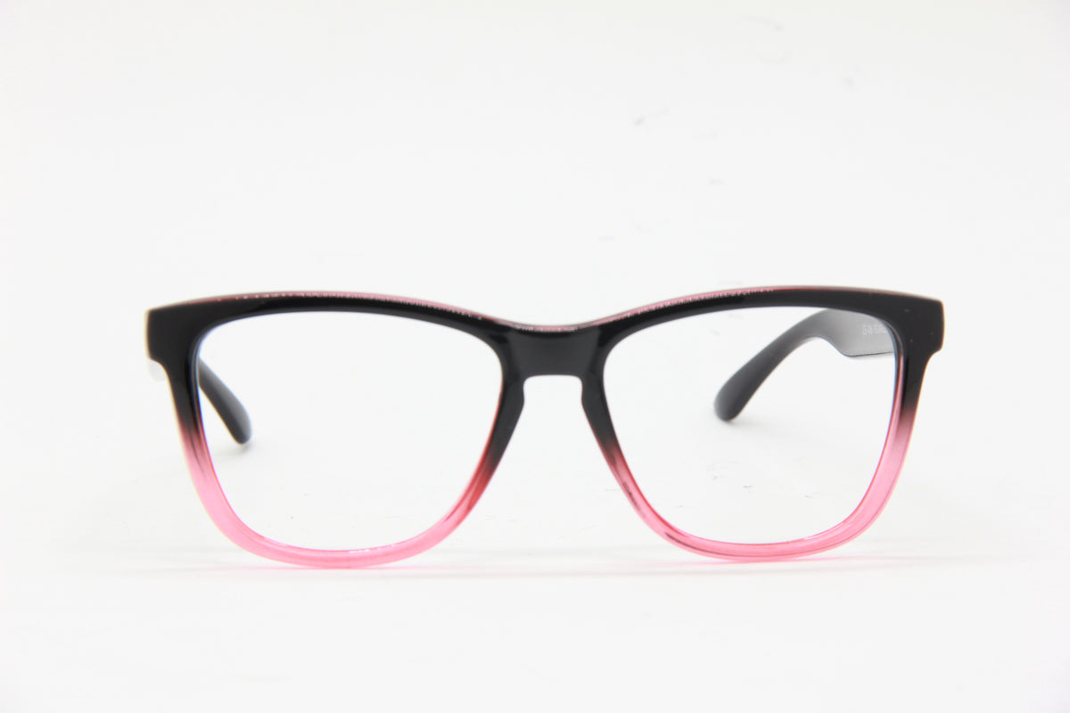 BOOZEFACE II GLOSS BLACK FADE RED PRESCRIPTION EYEGLASSES