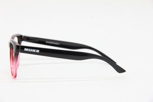 BOOZEFACE II GLOSS BLACK FADE RED PRESCRIPTION EYEGLASSES