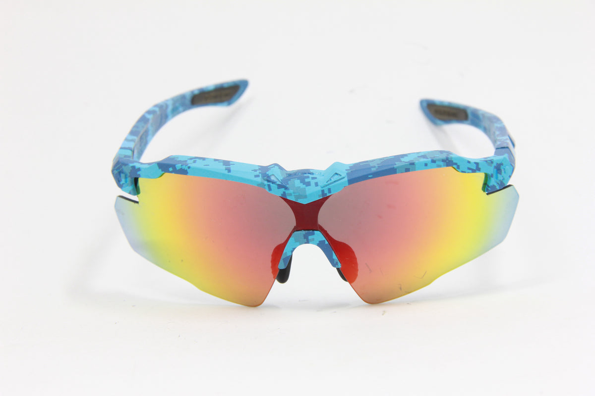 BLACK FRIDAY 2 PROMO (2 SETS AVAIL) PROMOSTINGER OCEAN CAMO RUBY FIRE Z87.1 SAFETY RX PRESCRIPTION SUNGLASSES