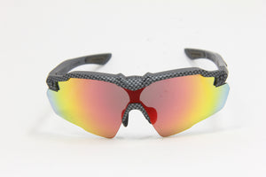 2025 STINGER CARBON FIBER PRINT RUBY POLARIZED RX PRESCRIPTION SUNGLASSES