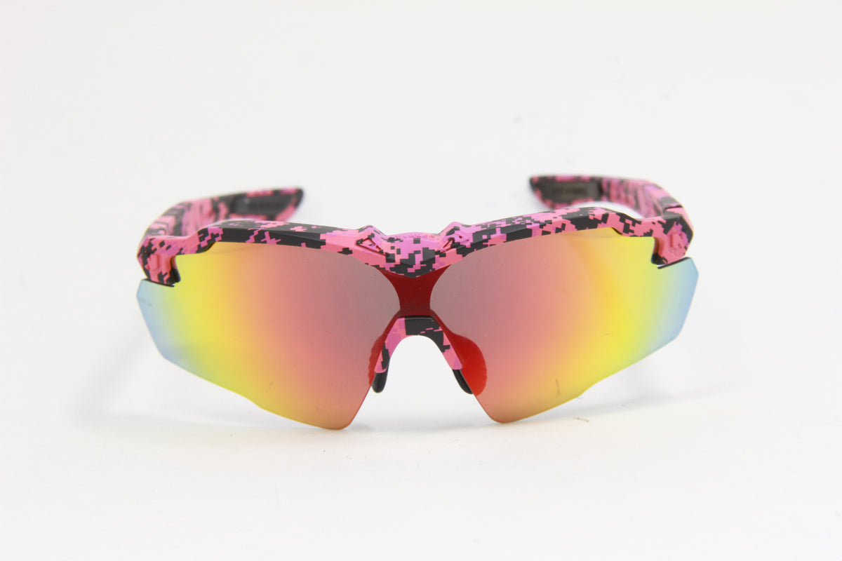 COMBO 2025 STINGER PINK CAMO RUBY FIRE Z87.1 SAFETY RX PRESCRIPTION SUNGLASSES