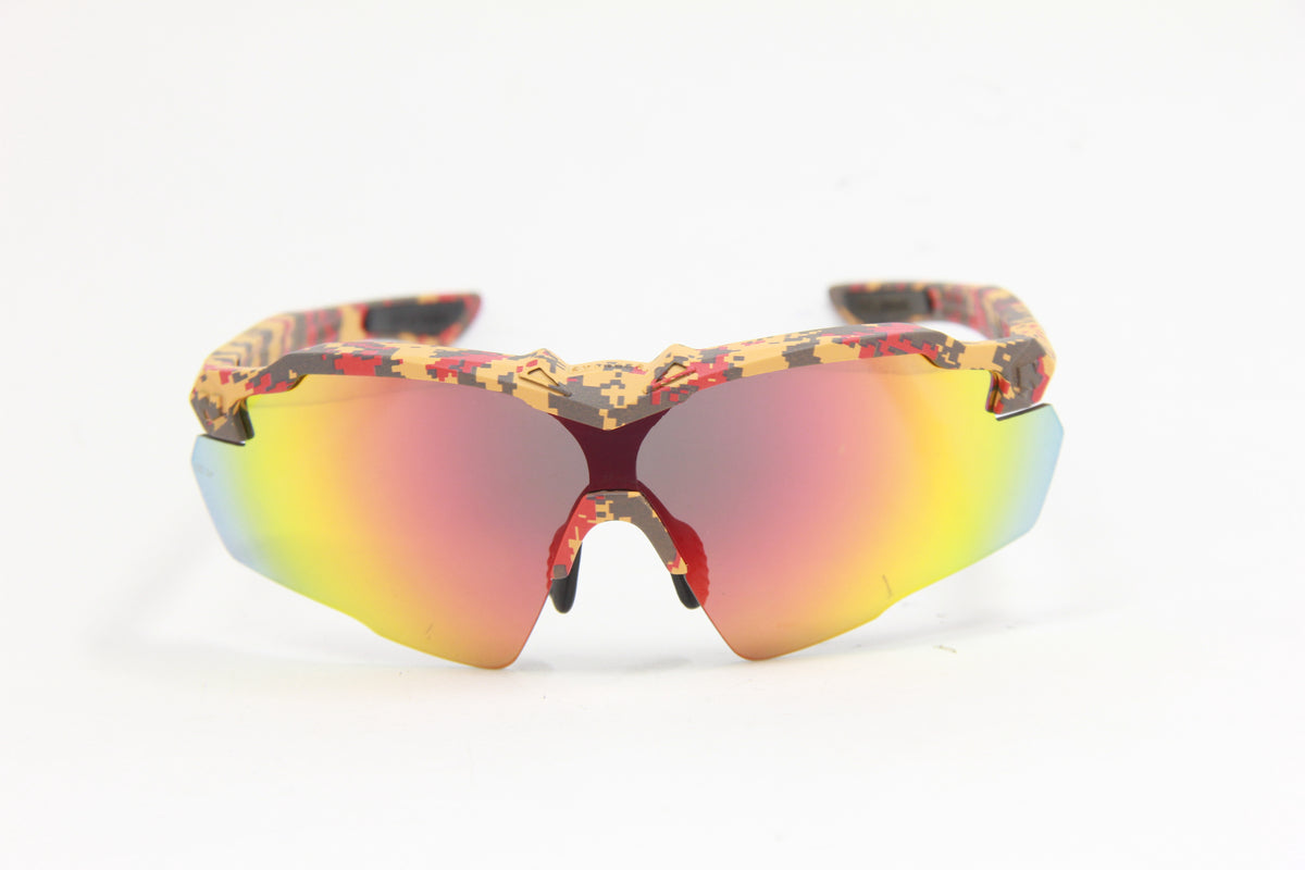 COMBO 2025 STINGER SUNSET CAMO RUBY FIRE Z87.1 SAFETY RX PRESCRIPTION SUNGLASSES