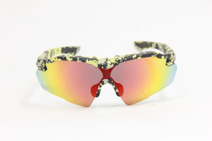 2025 STINGER SAFETY YELLOW CAMO RUBY FIRE POLARIZED RX PRESCRIPTION SUNGLASSES