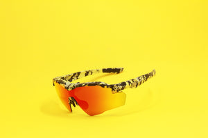 2025 STINGER SAFETY YELLOW CAMO RUBY FIRE POLARIZED RX PRESCRIPTION SUNGLASSES