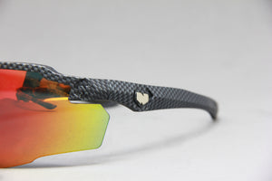 2025 STINGER CARBON FIBER PRINT RUBY POLARIZED RX PRESCRIPTION SUNGLASSES