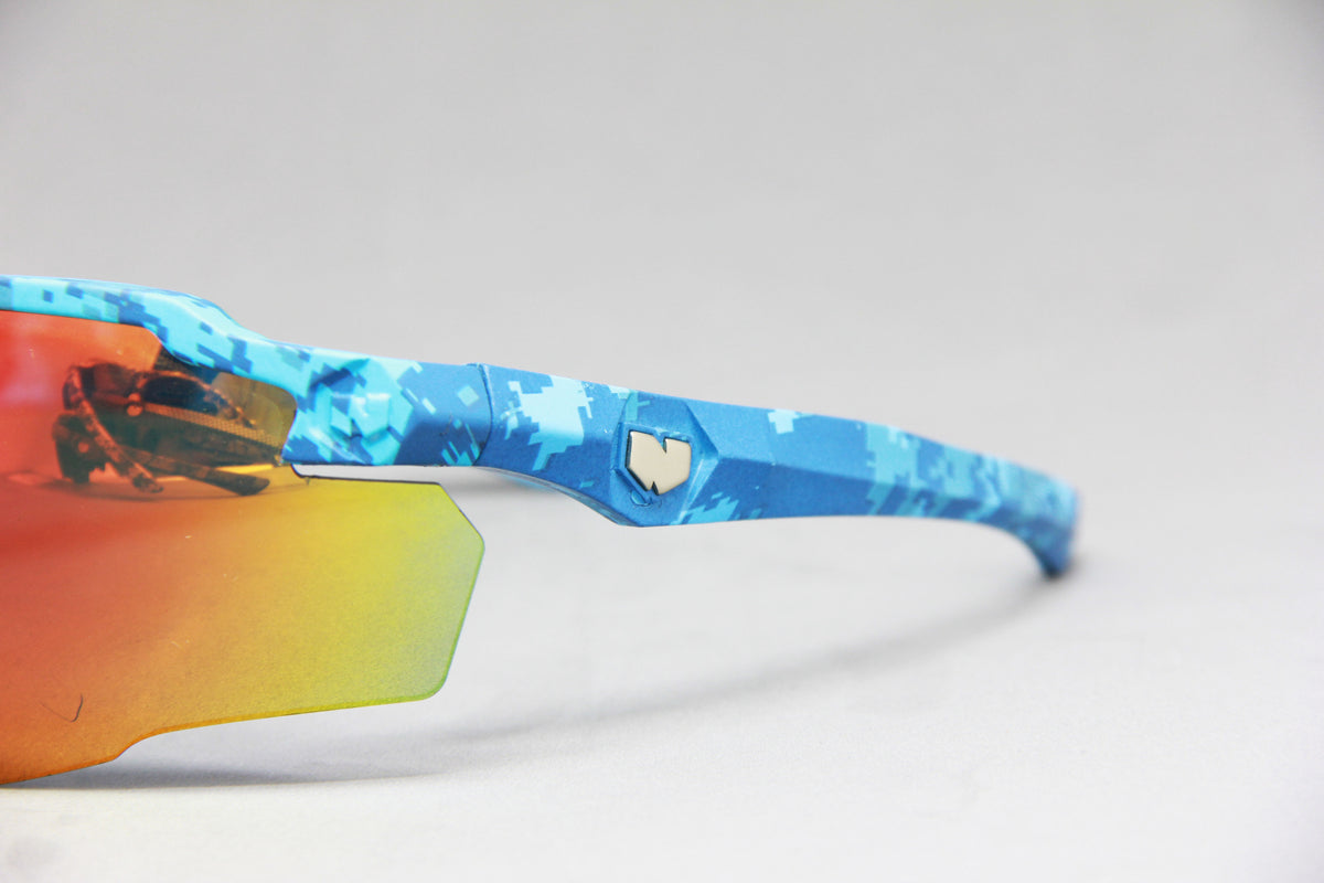 BLACK FRIDAY 2 PROMO (2 SETS AVAIL) PROMOSTINGER OCEAN CAMO RUBY FIRE Z87.1 SAFETY RX PRESCRIPTION SUNGLASSES