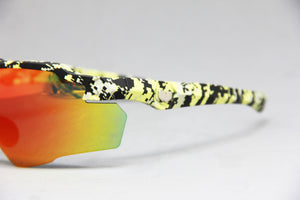 2025 STINGER SAFETY YELLOW CAMO RUBY FIRE POLARIZED RX PRESCRIPTION SUNGLASSES
