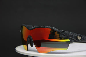 2025 STINGER CARBON FIBER PRINT RUBY POLARIZED RX PRESCRIPTION SUNGLASSES