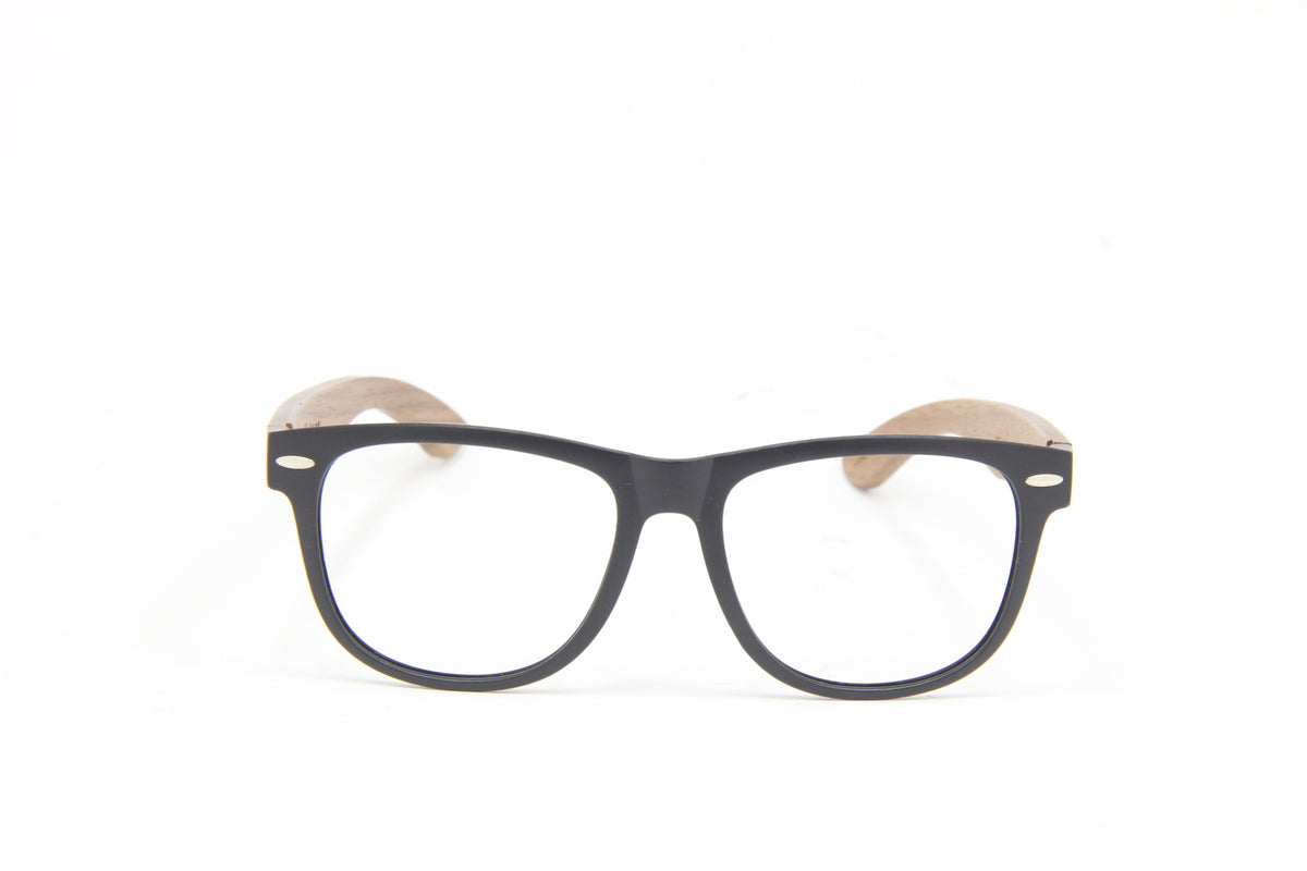 OUTLET NUKE METEOR MATTE BLACK ZEBRA WOOD  PRESCRIPTION EYEGLASSES