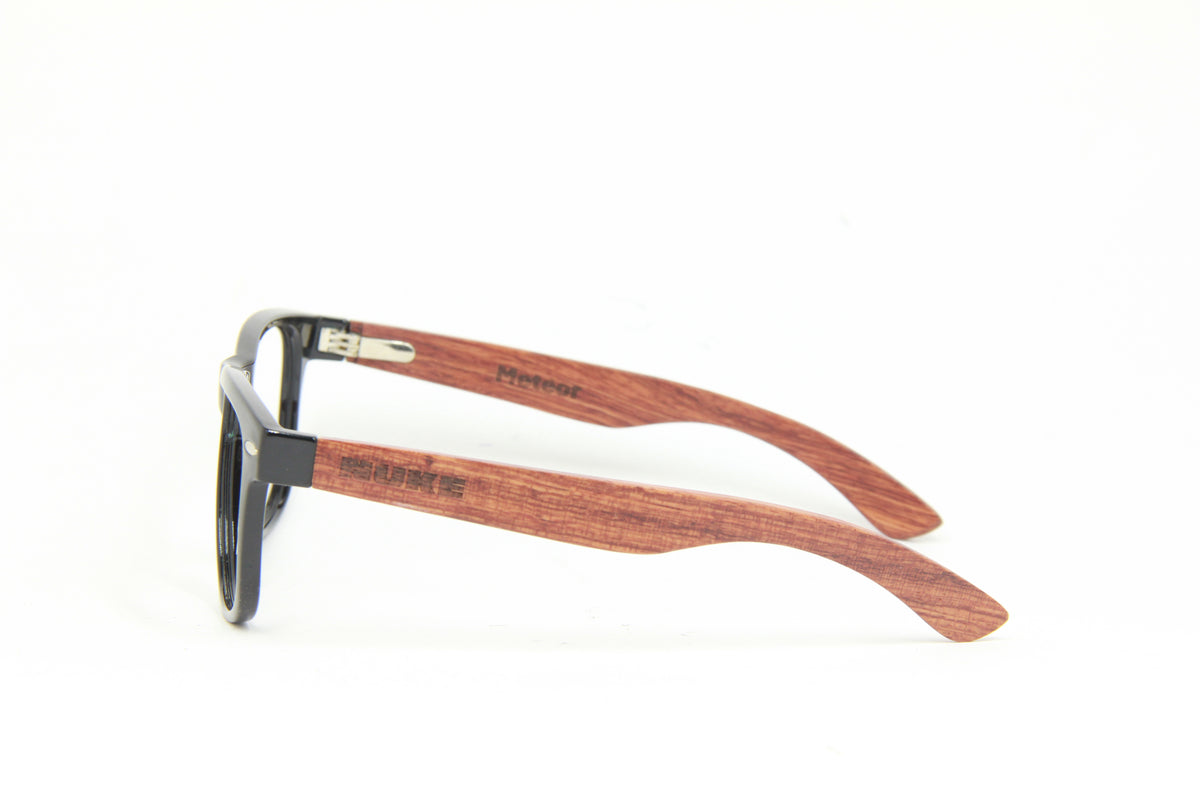 OUTLET NUKE METEOR GLOSS BLACK ROSE WOOD  PRESCRIPTION EYEGLASSES