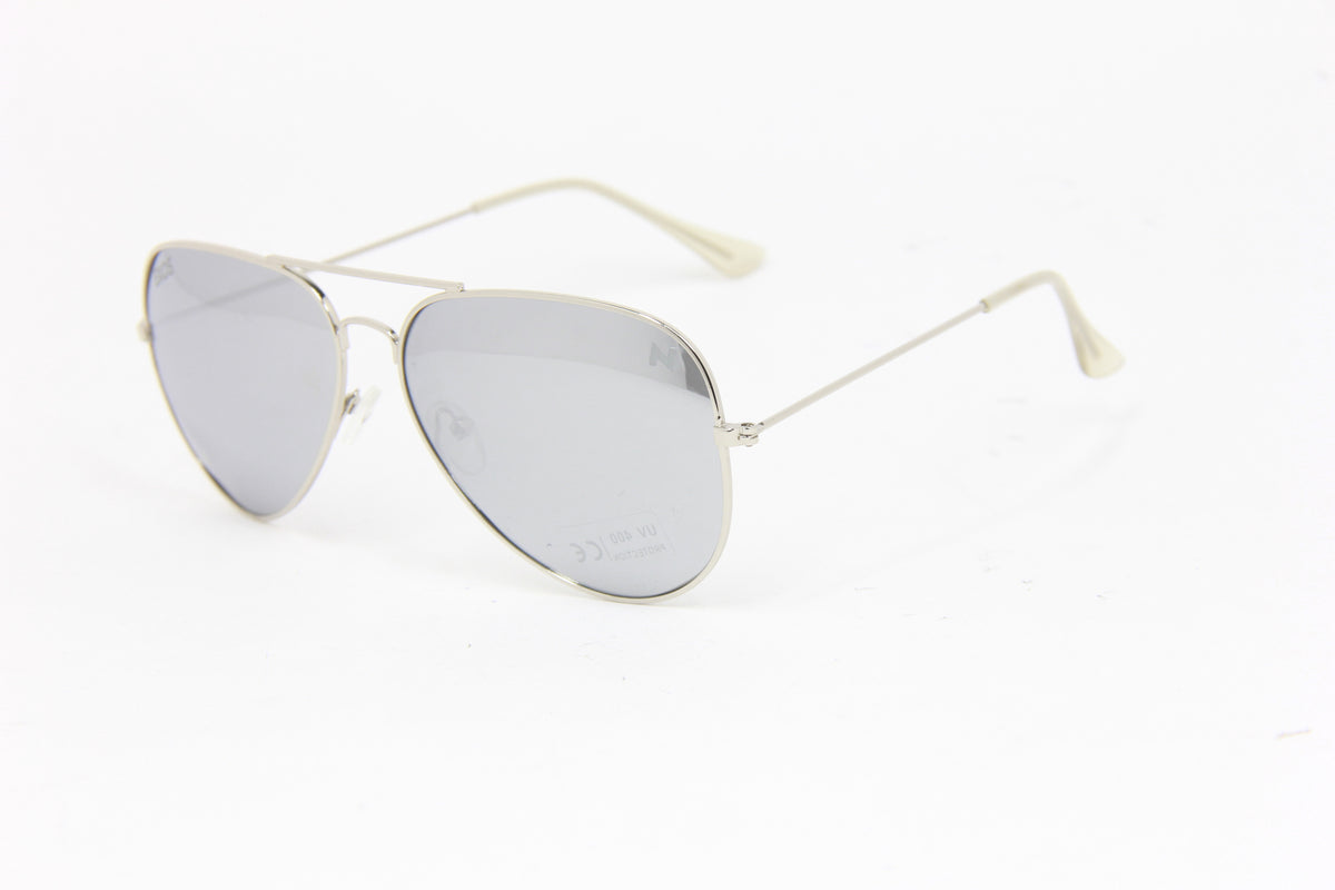 OUTLET EXOS SILVER POLARIZED AVIATOR SUNGLASSES