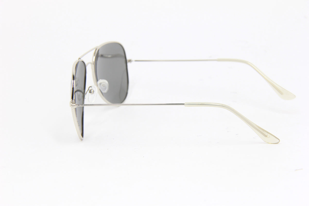 OUTLET EXOS SILVER POLARIZED AVIATOR SUNGLASSES