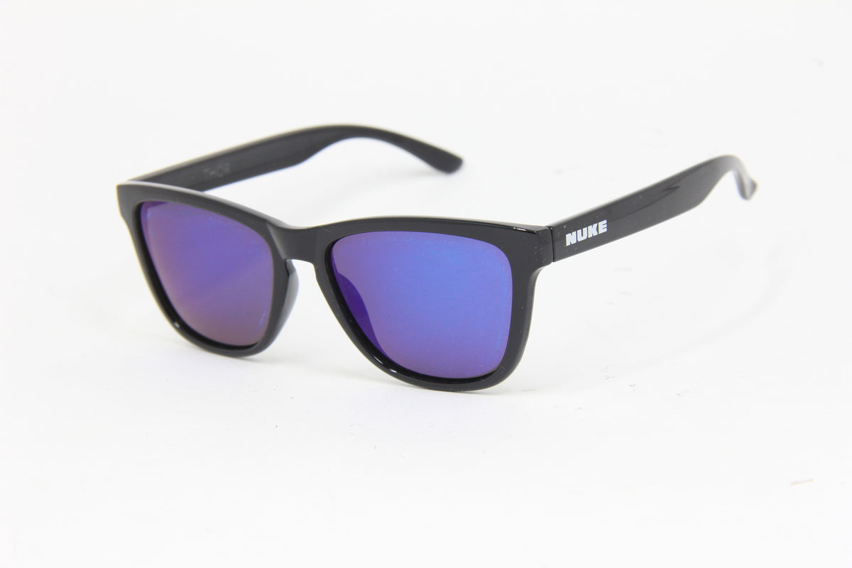 OUTLET THOR GLOSS BLACK BLUE POLARIZED SUNGLASSES