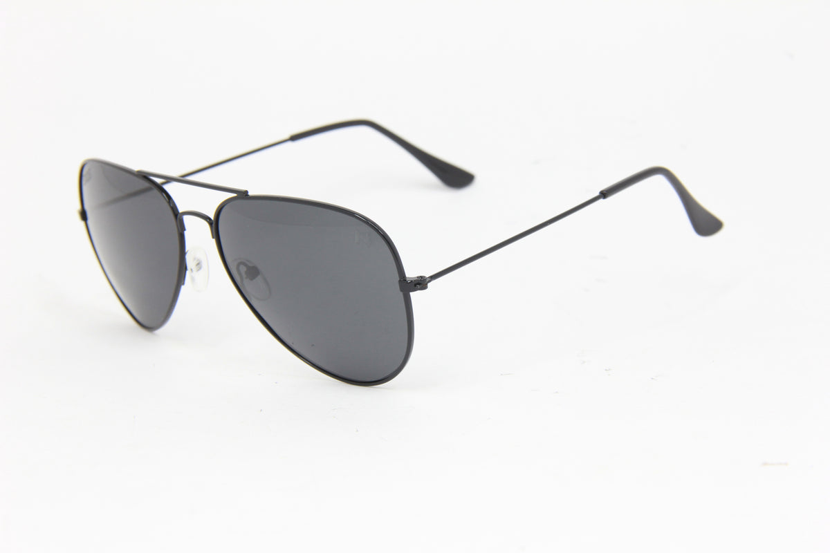 OUTLET EXOS BLACK POLARIZED AVIATOR SUNGLASSES