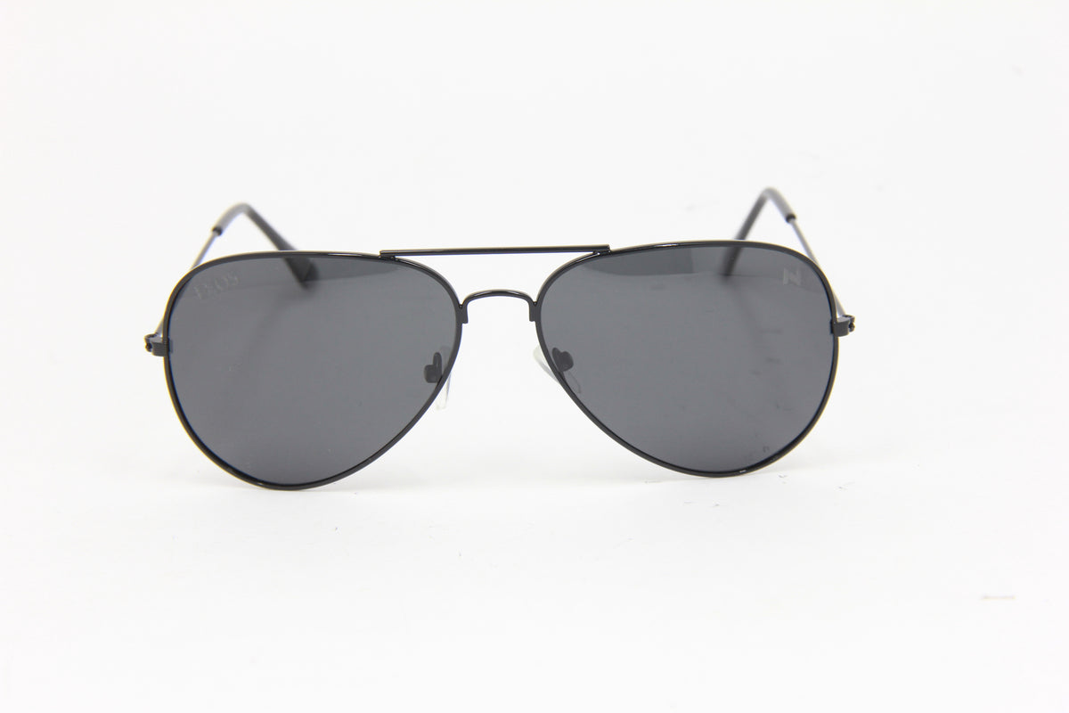 OUTLET EXOS BLACK POLARIZED AVIATOR SUNGLASSES