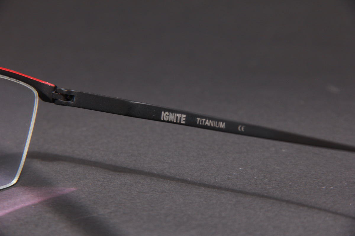 IGNITE NUKE TITANIUM MATTE BLACK SILVER PRESCRIPTION EYEGLASSES SPECTACLES
