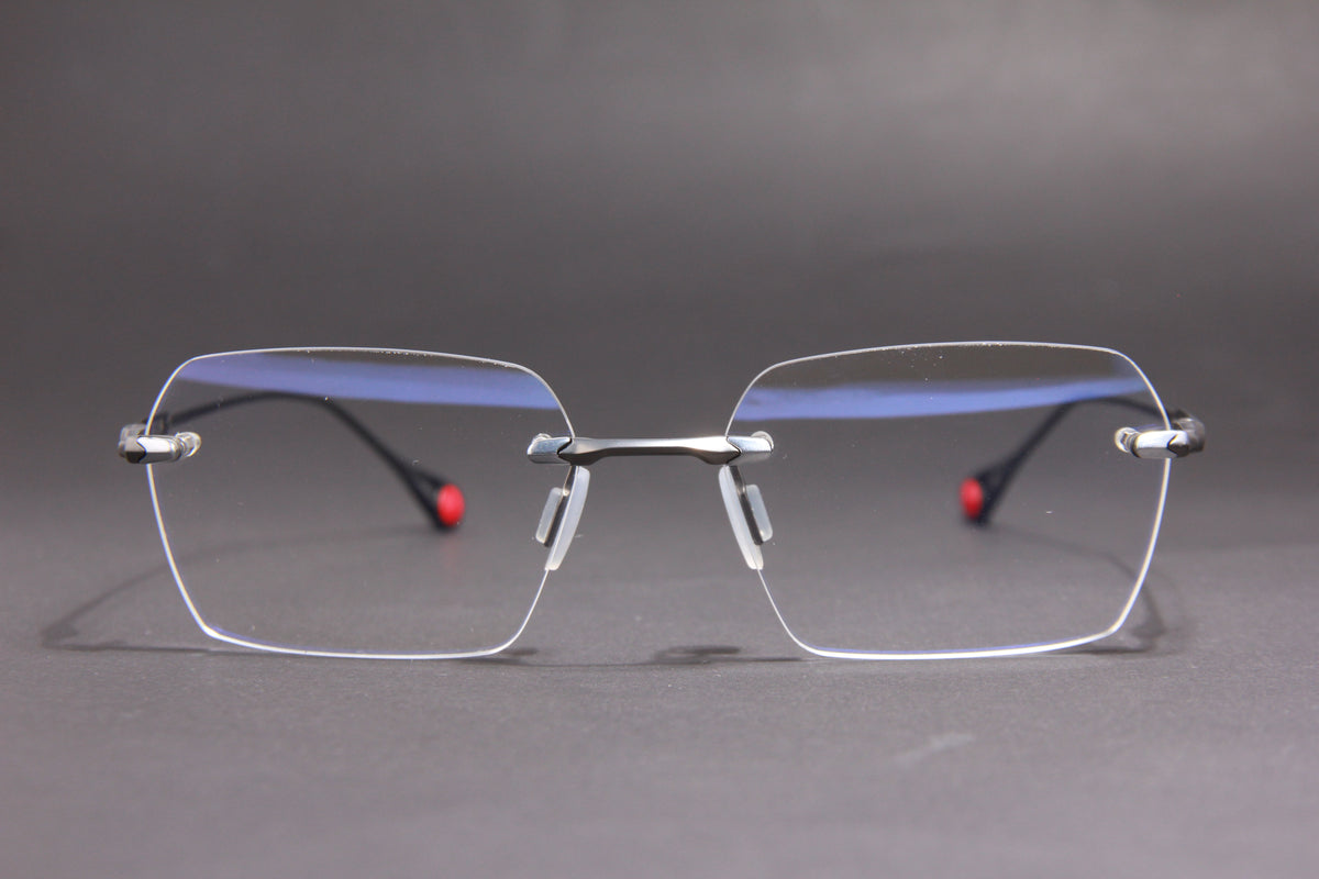 TITAN NUKE TITANIUM GUN MATTE BLACK RIMLESS PRESCRIPTION EYEGLASSES SPECTACLES