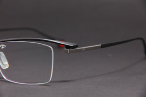 RADAR NUKE TITANIUM  MATTE BLACK SILVER HALF RIM PRESCRIPTION EYEGLASSES SPECTACLES