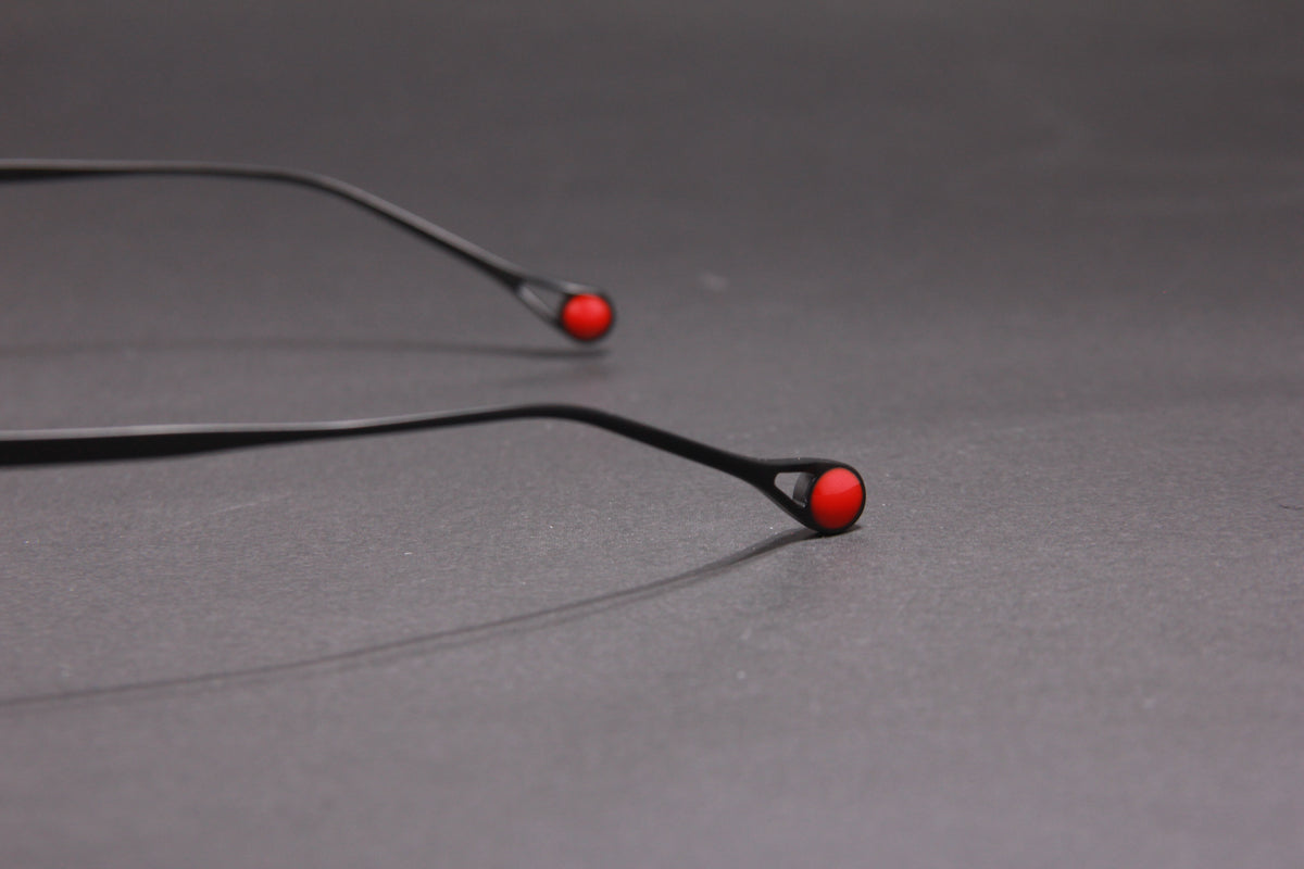 ZERO NUKE TITANIUM  MATTE BLACK GOLD HALF RIM PRESCRIPTION EYEGLASSES SPECTACLES