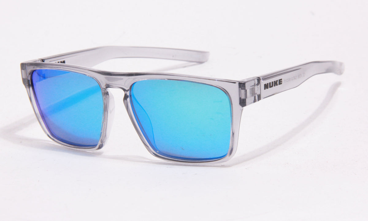 DART CLEAR TRANSPARENT GREY BLUE POLARIZED SUNGLASSESS