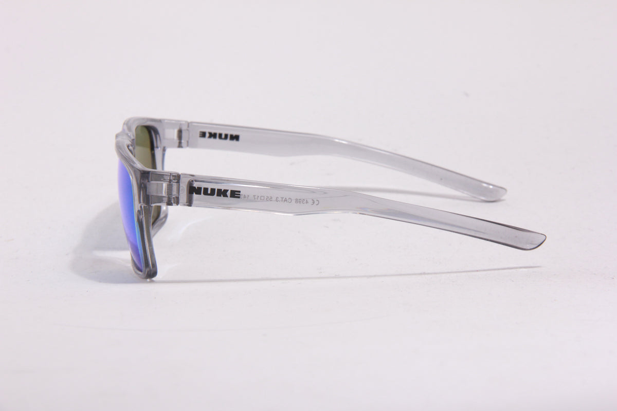 DART CLEAR TRANSPARENT GREY BLUE POLARIZED SUNGLASSESS
