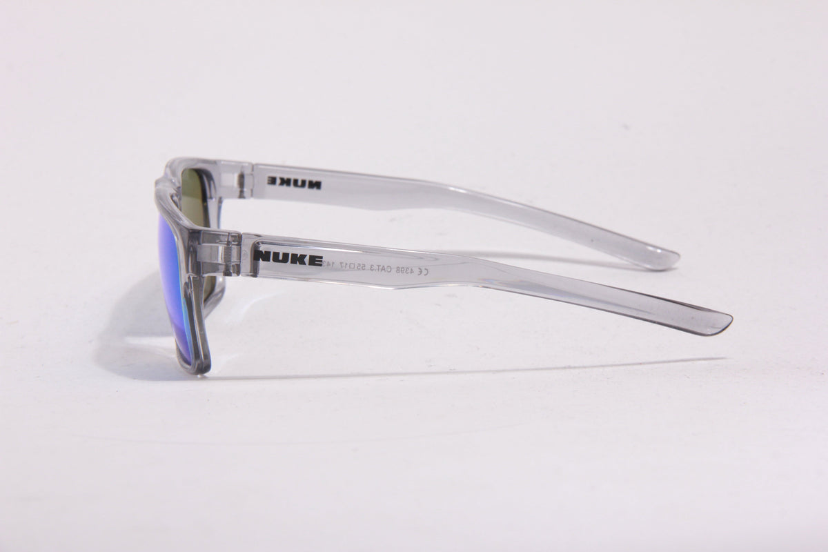DART Transparent Grey Blue polarized sunglasses, side view