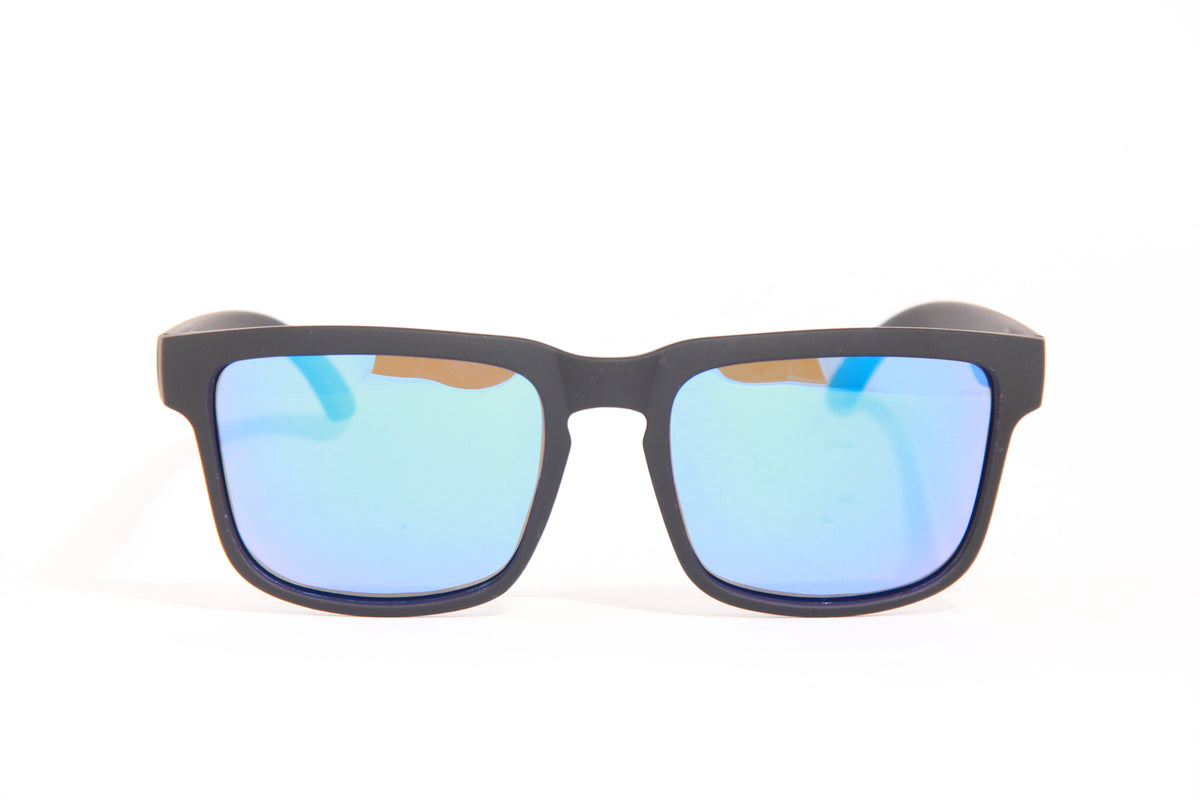 ORACLE MATTE BLACK BLUE GRAFITTI PRINT POLARIZED SUNGLASSES
