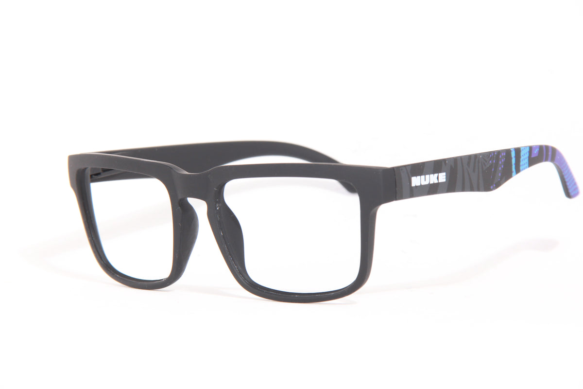 ORACLE MATTE BLACK BLUE GRAFITTI PRINT PRESCRIPTON GLASSES