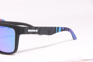 ORACLE MATTE BLACK BLUE GRAFITTI PRINT POLARIZED SUNGLASSES