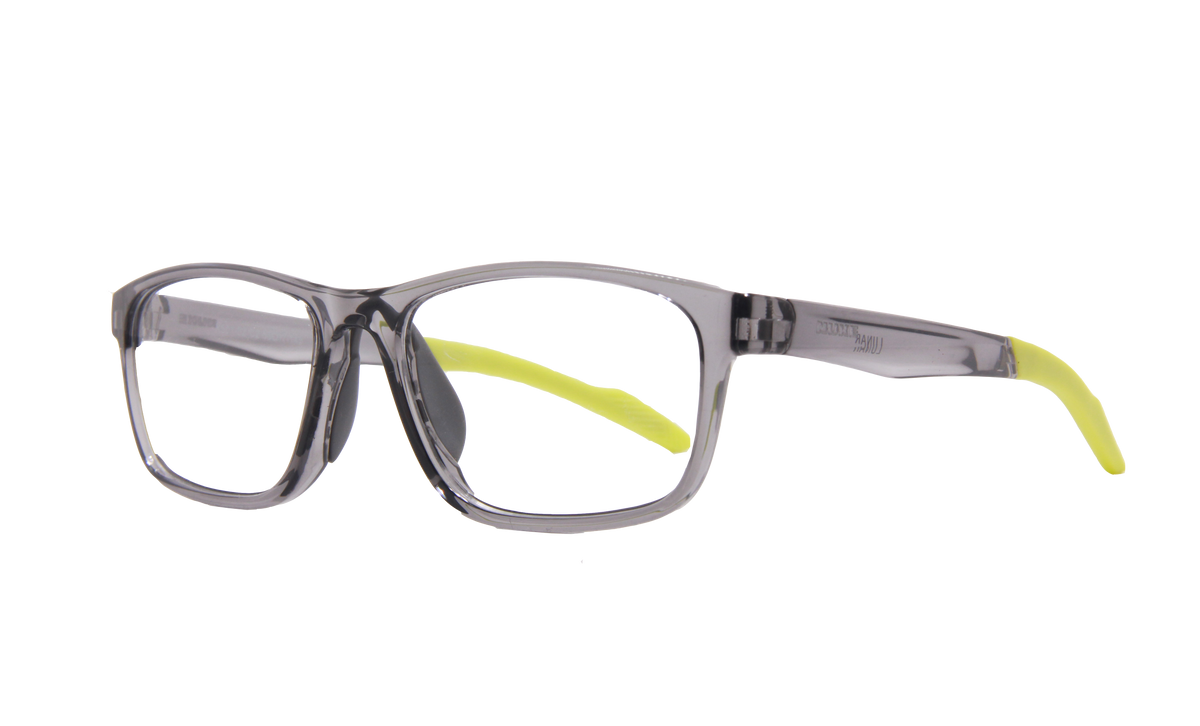 LUNAR RECTANGLE MEDIUM CLEAR GREY PRESCRIPTION GLASSES