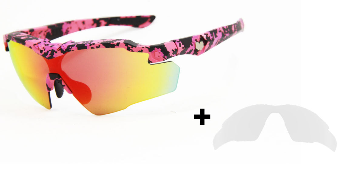 COMBO 2025 STINGER PINK CAMO RUBY FIRE Z87.1 SAFETY RX PRESCRIPTION SUNGLASSES