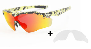 COMBO 2025 STINGER SAFETY YELLOW CAMO RUBY FIRE POLARIZED RX PRESCRIPTION SUNGLASSES