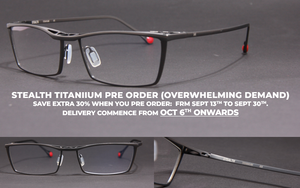 2ND PRE ORDER NOW OPEN: STEALTH NUKE TITANIUM GUN RECTANGLE PRESCRIPTION EYEGLASSES SPECTACLES