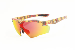 COMBO 2025 STINGER SUNSET CAMO RUBY FIRE POLARIZED RX PRESCRIPTION SUNGLASSES