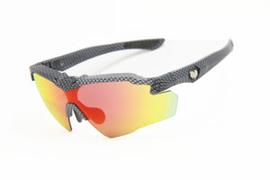 2025 STINGER CARBON FIBER PRINT RUBY POLARIZED RX PRESCRIPTION SUNGLASSES