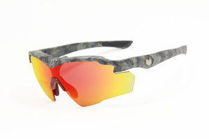 COMBO 2025 STINGER JUNGLE GUN GREY CAMO RUBY FIRE POLARIZED RX PRESCRIPTION SUNGLASSES