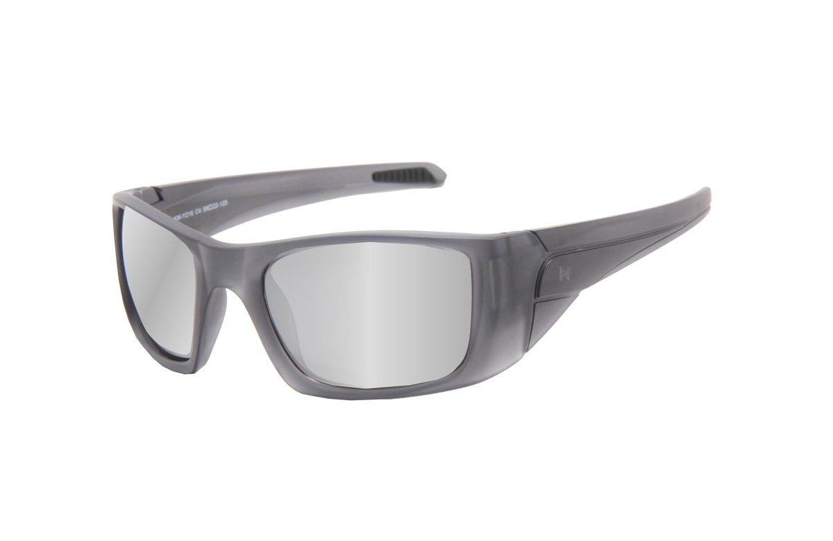 VOID FROSTED GREY SILVER POLARIZED UV400 SUNGLASSES