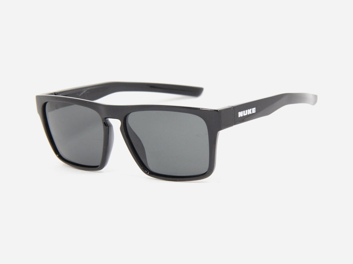 DART Gloss Black Black polarized sunglasses, perspective view