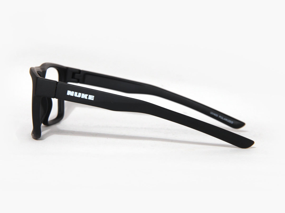 DART Matte Black Eyeglasses side view with arm length