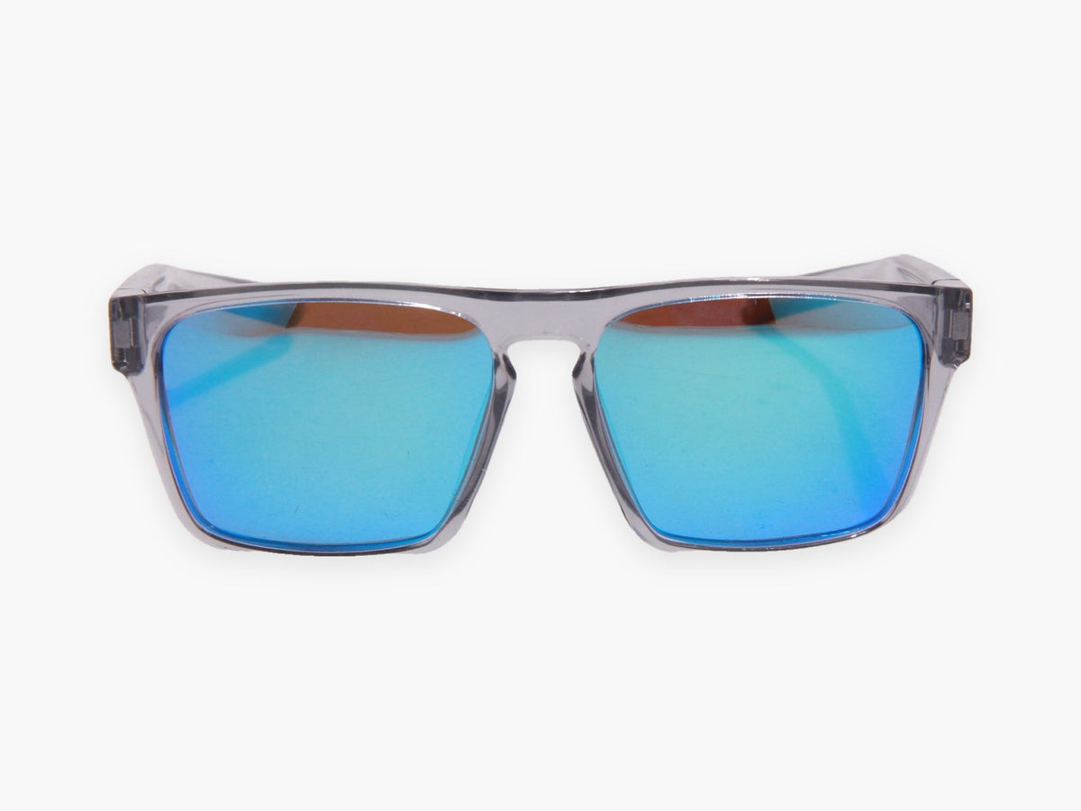 DART Transparent Grey Blue polarized sunglasses, front view