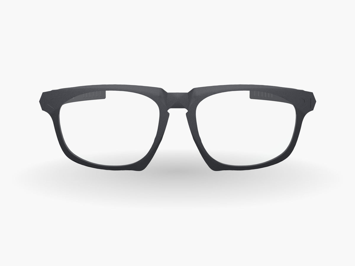 Zero round modular prescription frame, front view