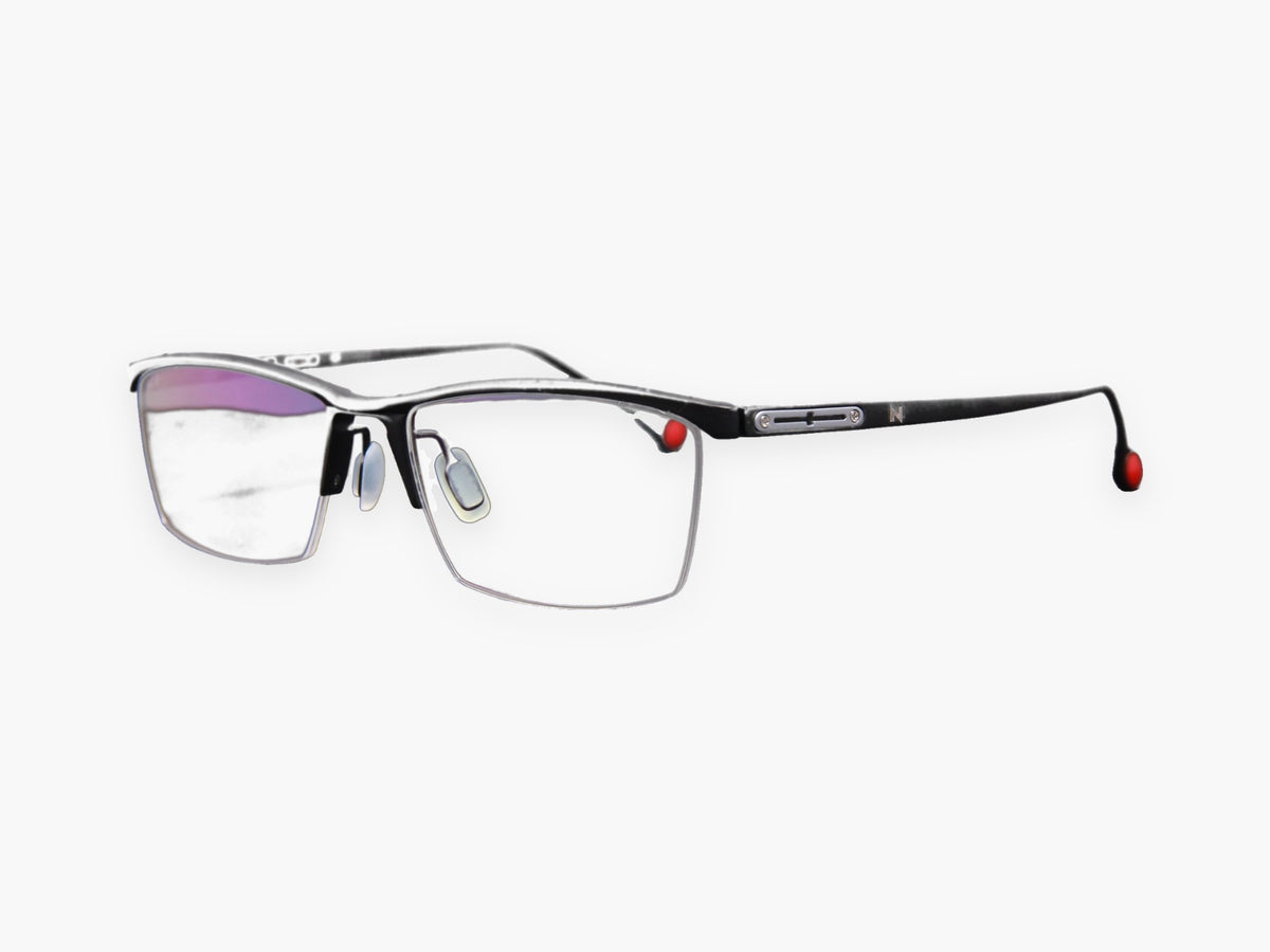 IGNITE Matte Black Silver Eyeglasses 1