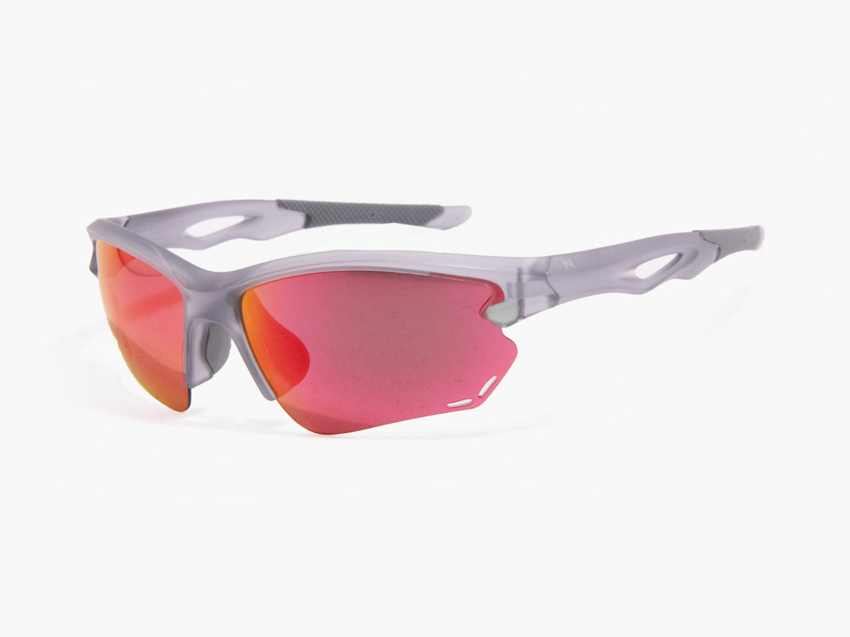 INFERNO Frosted Grey Ruby polarized sunglasses, perspective view