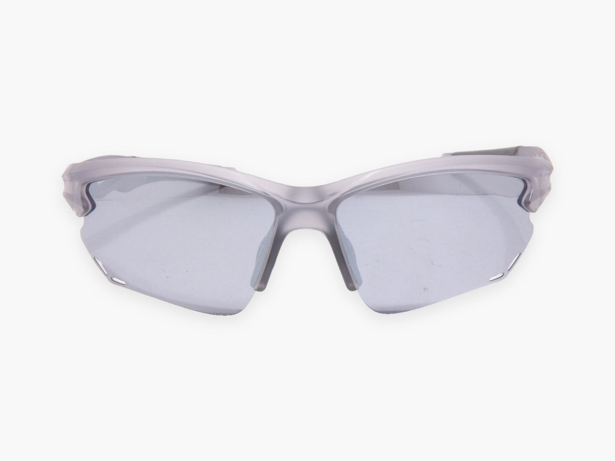 INFERNO Frosted Grey Silver polarized sunglasses, front view