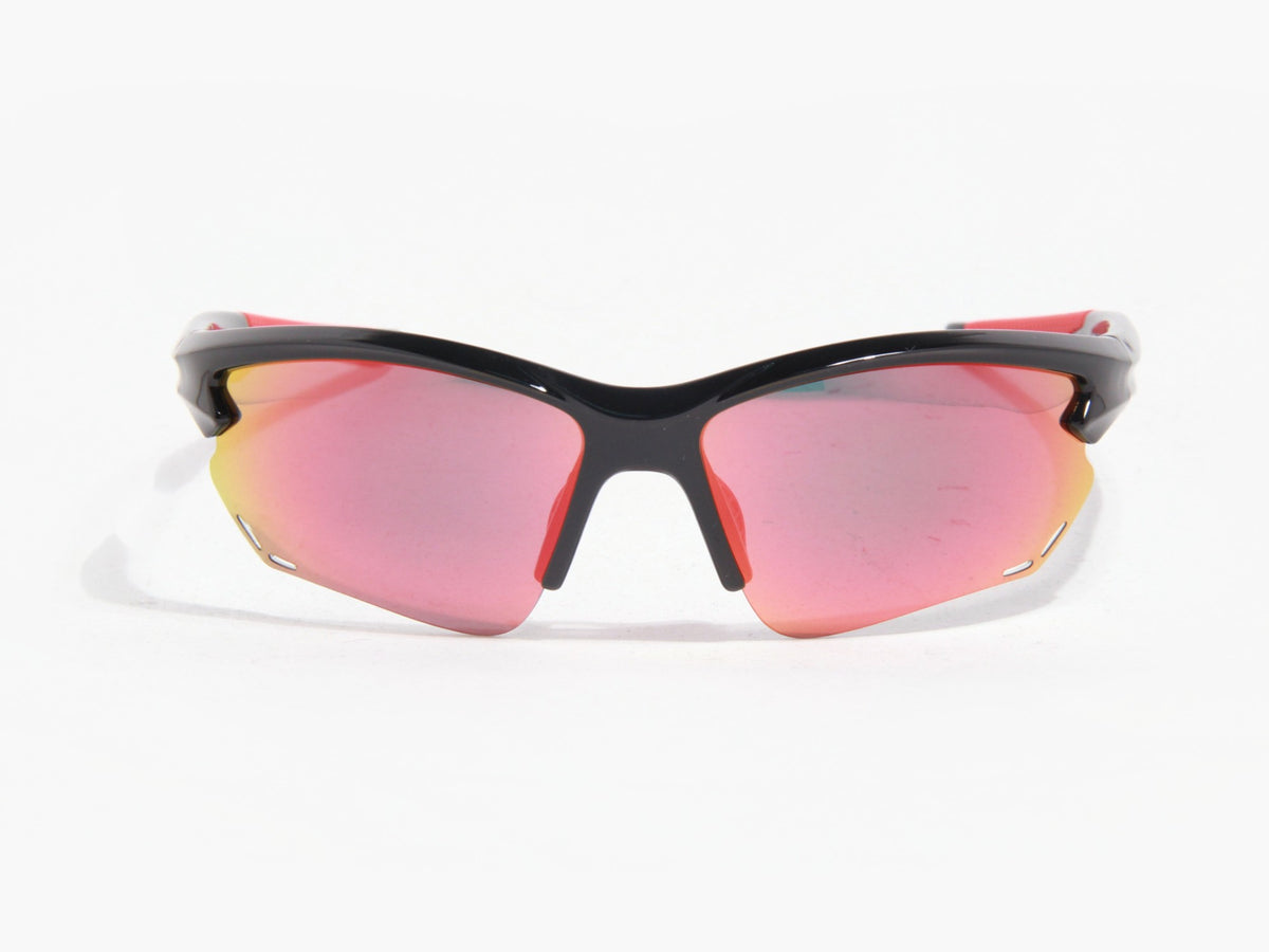 INFERNO Gloss Black Red Tip Ruby polarized sunglasses, front view