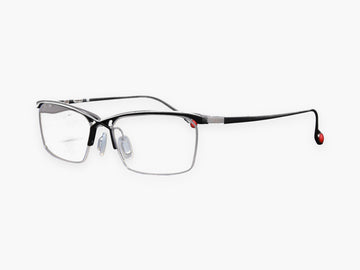 NITE Matte Black Silver Eyeglasses 1