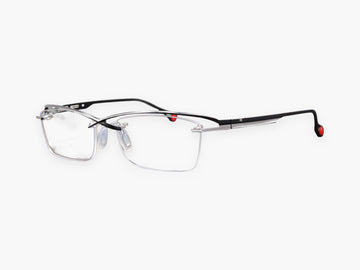 OBLIVION Matte Black Silver Eyeglasses 1