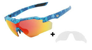COMBO 2025 STINGER OCEAN CAMO RUBY FIRE POLARIZED RX PRESCRIPTION SUNGLASSES